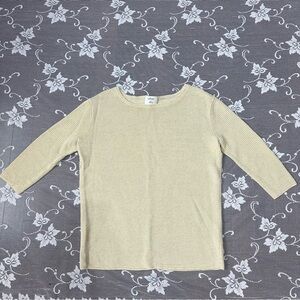 Aritzia Wilfred Blanchard Linen Blend Sweater in Yellow Sz XXS